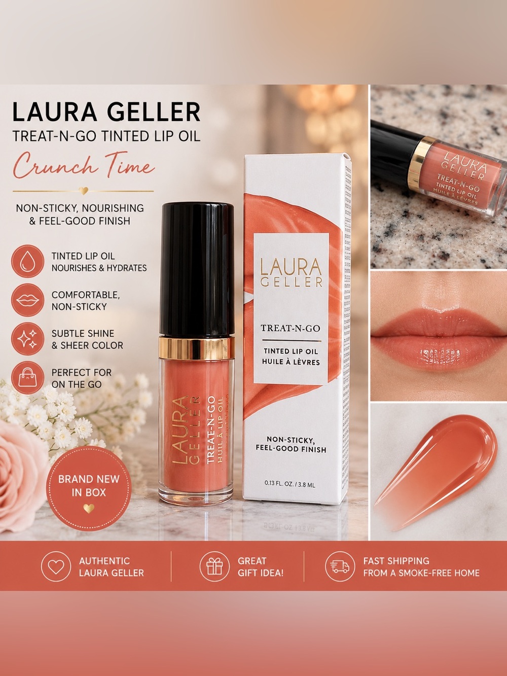 Laura Geller TREAT-N-GO Tinted Lip Oil — Shade Crunch Time
